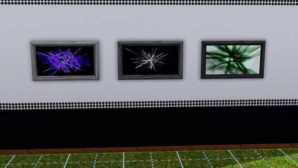 Sims 3 — Abstract Painting by DriedBlood — 3 different pictures in one file, the frame is cloned from the fishing
