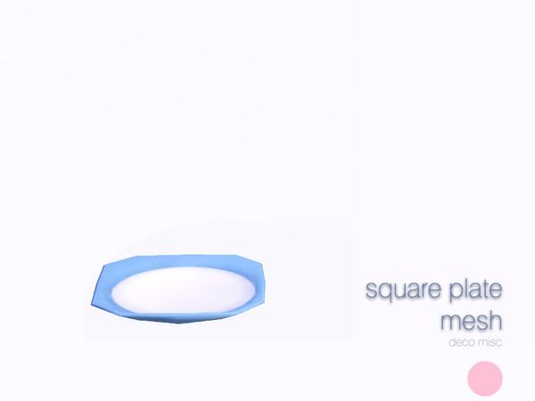 Sims 3 — Square Plate Mesh by DOT — Square Plate Mesh by DOT of The Sims Resource
