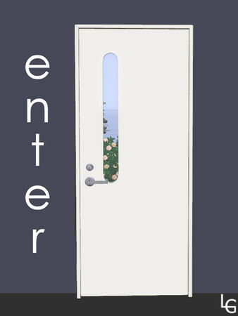 Sims 3 — Enter outdoor by linegud — A simple modern door to make your sims enter in style...