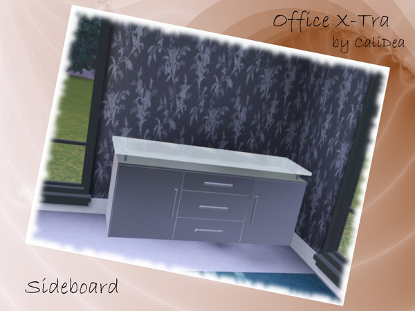 Sims 3 — Office X-Tra Sideboard by CaliDea — Office X-Tra Sideboard, with Slots.