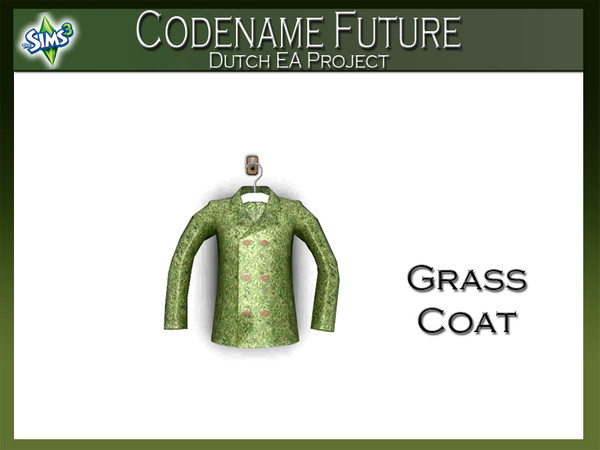 Sims 3 — Grass coat by Mutske — No, not a Grass Goat, but a grass coat. This jacket consists of dried grass. He is nice