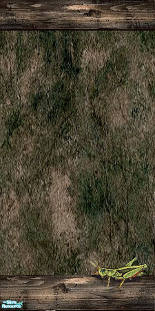 Sims 2 — Boy's Moss Wood - 4 by Lorah — This wallpaper in moss style with its destressed wood is great for a boy's room.