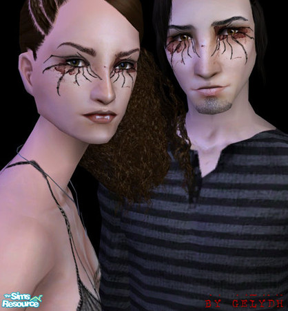 Sims 2 — Multi-Layerable Makeup - Ariadne by gelydh — Costume makeup available for both genders and ages Child to Elder.