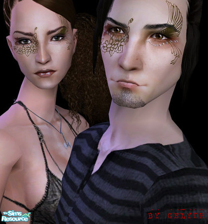 Sims 2 — Multi-Layerable Makeup - Mr. Lovegrove by gelydh — Costume makeup available for both genders and ages Child to