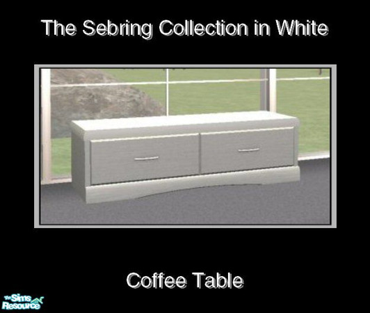 Sims 2 — Sebring in White - Coffee Table by Waverly — Top Notch. Tired of the way your old bedroom looks? Kick it up a