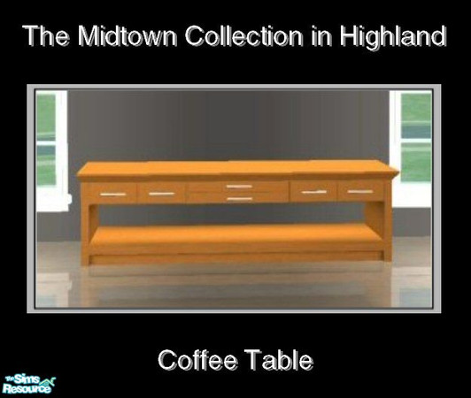 Sims 2 — Midtown in Highland - Coffee Table by Waverly — Style to Spare. A little bit of retro, a little bit of art deco,