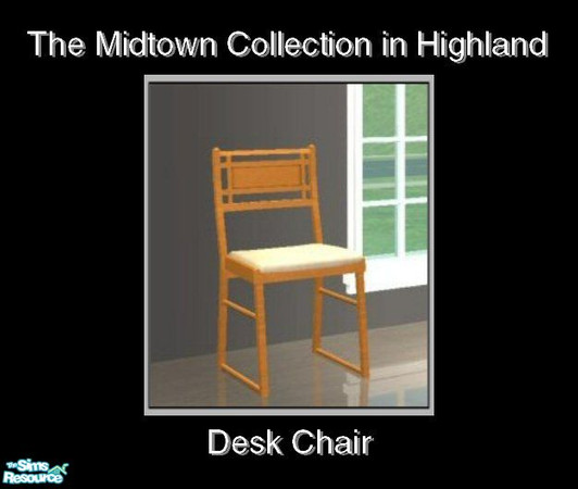 Sims 2 — Midtown in Highland - Desk Chair by Waverly — Style to Spare. A little bit of retro, a little bit of art deco,