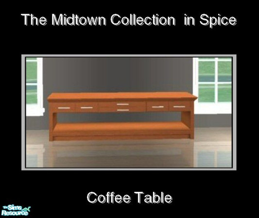 Sims 2 — Midtown in Spice - Coffee Table by Waverly — Style to Spare. A little bit of retro, a little bit of art deco,