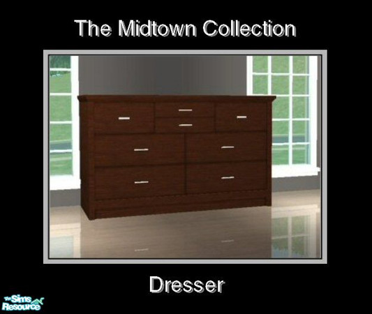 Sims 2 — The Midtown Collection - Dresser by Waverly — Style to Spare. A little bit of retro, a little bit of art deco,