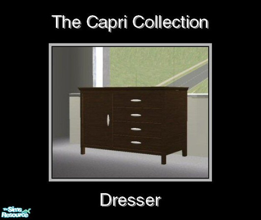 Sims 2 — The Capri Collection - Dresser by Waverly — Sweet & Simple. The clean lines and subtle curves of the Capri