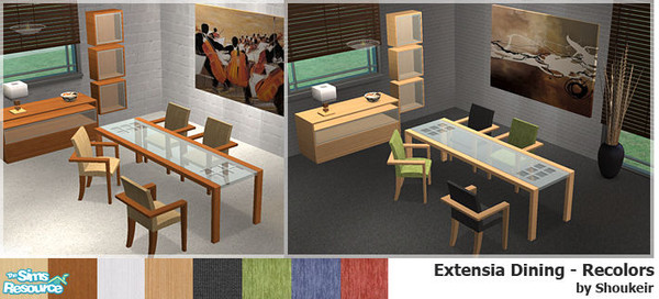 Sims 2 — Extensia Dining - Recolors by Shoukeir — Recolors of my Extensia Dining Set