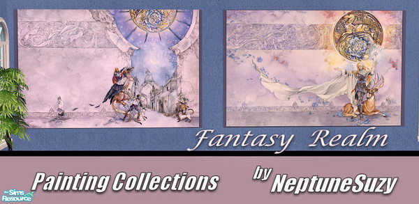 Sims 2 — NSC Painting Set97 - Fantasy by Neptunesuzy — Your Sims will love these Large Fantasy Paintings! Enjoy!