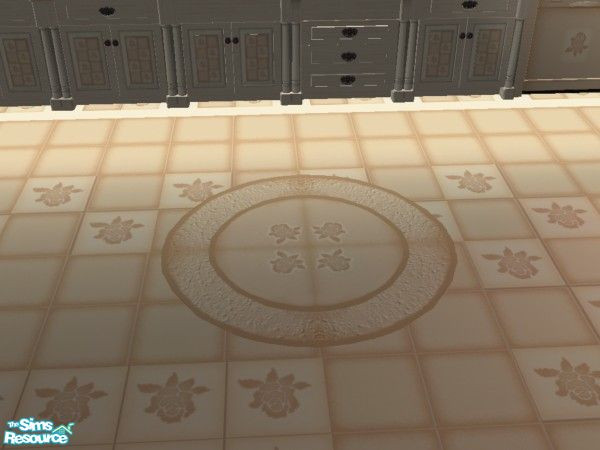 Sims 2 — Dusty Rose Kitchen  - Round Rug by Cerulean Talon — Rich dusty rose coloring in this 4-square round rug adds