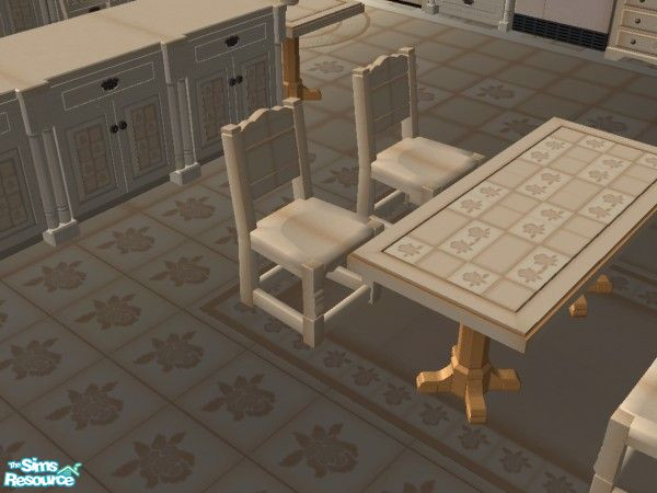 Sims 2 — Dusty Rose Kitchen  - Chair 3 by Cerulean Talon — Rich dusty rose coloring in this chair adds rich warmth to any