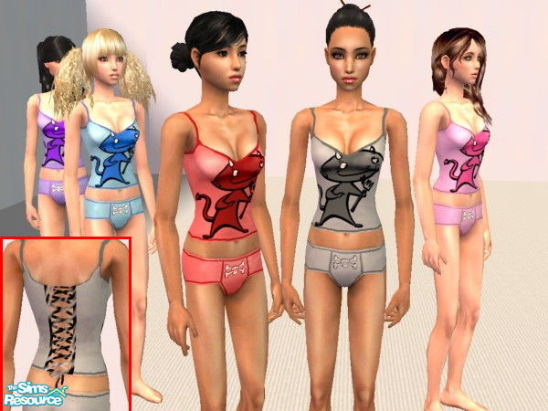 Sims 2 — Devil undies by 12sandra11 — Cute underwear (or PJs) for your naughty teenagers!