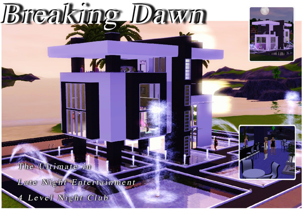 Sims 3 — Breaking Dawn by thethomas04 — Dance the Night away in this amazing 4 Level Dance CLub and Lounge. Enjoy our