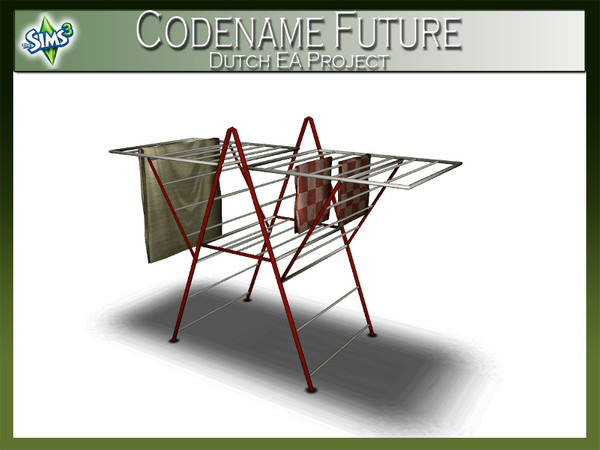 Sims 3 — Drying Rack by AnoeskaB — That will save a lot of energy and money! You won't need a dryer. Just hang your