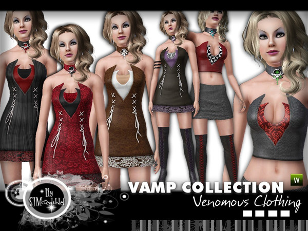 Sims 3 — [ Venomous Clothing ] Vamp Collection by SIMcredible! — for your sexy sims to enjoy the night ;))) by