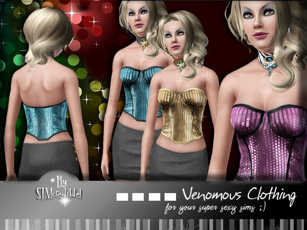 Sims 3 — [ Venomous Clothing ] Top sequins by SIMcredible! — for your sexy sims to enjoy the night ;))) by