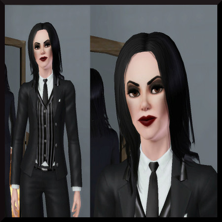 Sims 3 — female MJ impersonator by mellymoshpit — female MJ impersonator