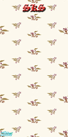 Sims 2 — Seasons Wild Berries - Red on White by 71robert13 — Addapted from Seasons \"Half Stripe\" walls