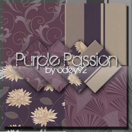 Sims 3 — Purple Passion by Odey92 — A set of four beautiful purple patterns in four different shades. Beautiful for