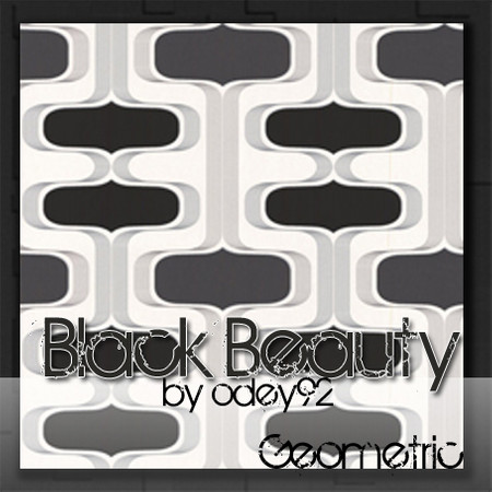 Sims 3 — Beloved Black Geometric by Odey92 — A beautiful black pattern. Part of the 'Beloved Black' collection.