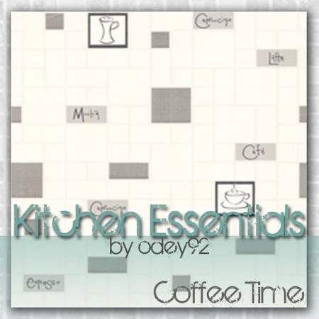 Sims 3 — Coffee Time by Odey92 — A simple yet effective white tile pattern. Part of the 'Kitchen Essentials' set.