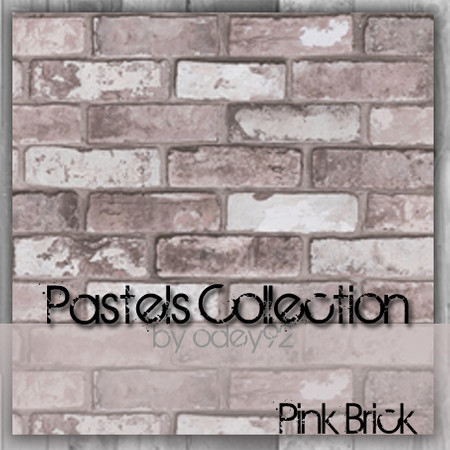 Sims 3 — Pink Brick by Odey92 — A selection of four random textures to cover ANY wall, outside, and in, wall or floor.