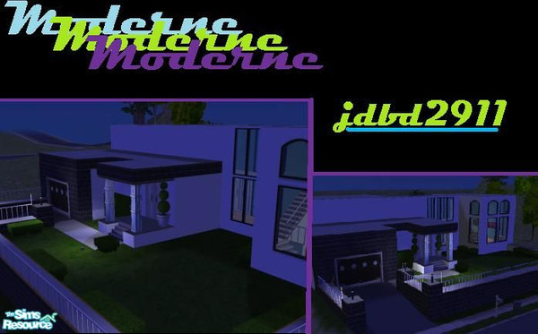 Sims 2 — Moderne by jdbd2911 — This home includes a beautiful pool and a beautiful front yard as well. It has one bedroom