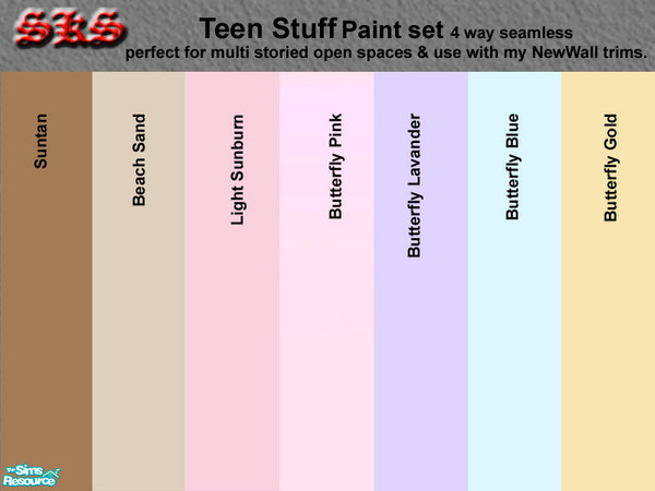 Sims 2 — Teen Stuff Paint by 71robert13 — Taken from Teen Stuff, now made 4 way seamless. Perfect for multi-storied walls