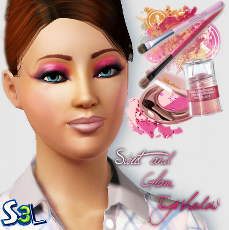 Sims 3 — [S3L] Sweet and glamorous eyeshadow by sims3land — A new eyeshadow, with 3 colours (outline of eye, eyelid, and