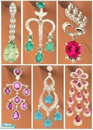 Sims 2 — JPearrings5 by juttaponath — Rhine stone earrings.