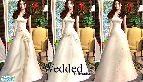 Sims 2 — Wedded by FrozenStarRo — A set of bridal gowns ^_^