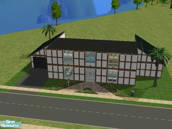 Sims 2 — basic modern house by rawbones_girl — my 1st upload!! please rate. all custom content by other people so all