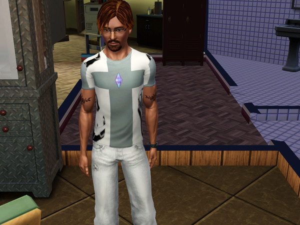 Sims 3 — Sims vooom by grim123 — White Ferrari changed the emblem put grim reaper, with sims symbol decorating the area