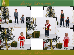 Sims 3 — punie Christmas group 3 by punie — child male: 2 tops, 1 bottom toddler male: 3 tops. 1 bottom, 2 body I hope