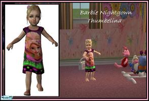 Sims 2 — Barbie Nightgown - Thumbelina by sinful_aussie — A cute little nightgown featuring Thumbelina! Everyday/PJ\'s