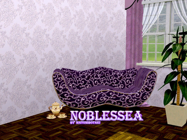 Sims 3 — Noblessa by matomibotaki — Pattern in purple, dark blue and light rosy, 3 channel, to find under Fabric.