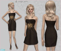 Sims 2 — Moschino dress by nastya_peace — Elegant black dress by Love Moschino