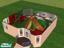 Sims 2 — Tiny two bed Festive Xmas House by anneplanetearth — 2 bed, 2 bath, large balcony, ready for xmas :)
