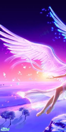 Sims 2 — Winter Fantasy Murals - 1 - 2of3 by Cerulean Talon — Beautiful angels and fairies that will enhance your Sims