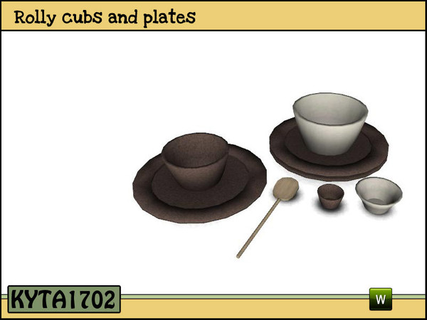 Sims 3 — Rolly plates and cubs 1 by Kyta1702 — Mesh by Kyta1702 @ TSR - more creations @ simline-design.com