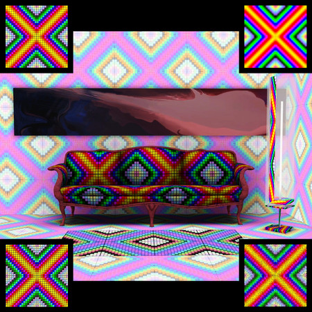 Sims 3 — Geometric Rainbow Pattern Set by Flovv — Nice modern pattern set, great for all ages, in all houses and on all