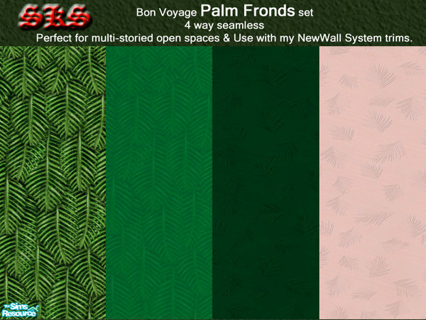 Sims 2 — Bon Voyage Palm Set by 71robert13 — Taken from Bon Voyage, now made 4 way seamless. Perfect for multi-storied