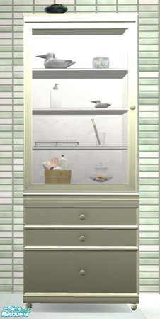 Sims 2 — PBBathroom Recolors - Cabinet wide - cream by ShinoKCR — We have uploaded new recolors to match the new meshes 