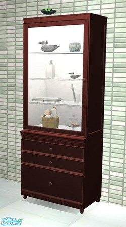 Sims 2 — PBBathroom Recolors - Cabinet wide - brown by ShinoKCR — We have uploaded new recolors to match the new meshes 