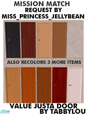 Sims 2 — TL - MM Value Wood Justa Door by TabbyLou — This is a request from Miss_princess_jellybean for Mission Match