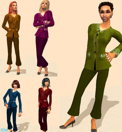 Sims 2 — JD S2S Suit collection by jdamgaard — This set is a recolor of Sims2Sisters mesh which can be found here at TSR.
