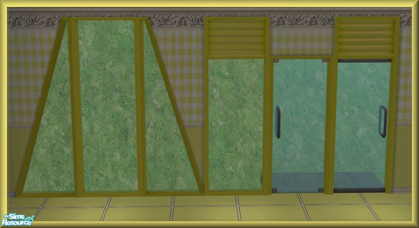 Sims 2 — NK Turano DR - Yellow - Windows/Doors by MoMama — A set of windows and doors to go with your yellow dining room.